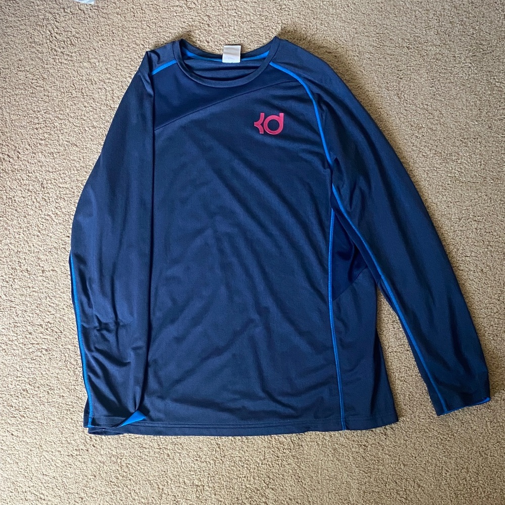 Kevin Durant - Nike Navy Long Sleeve with Pink KD Logo